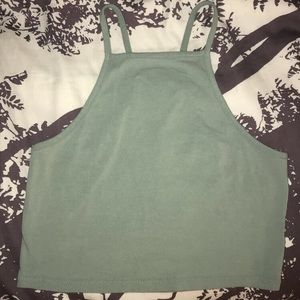 Cropped pastel green top